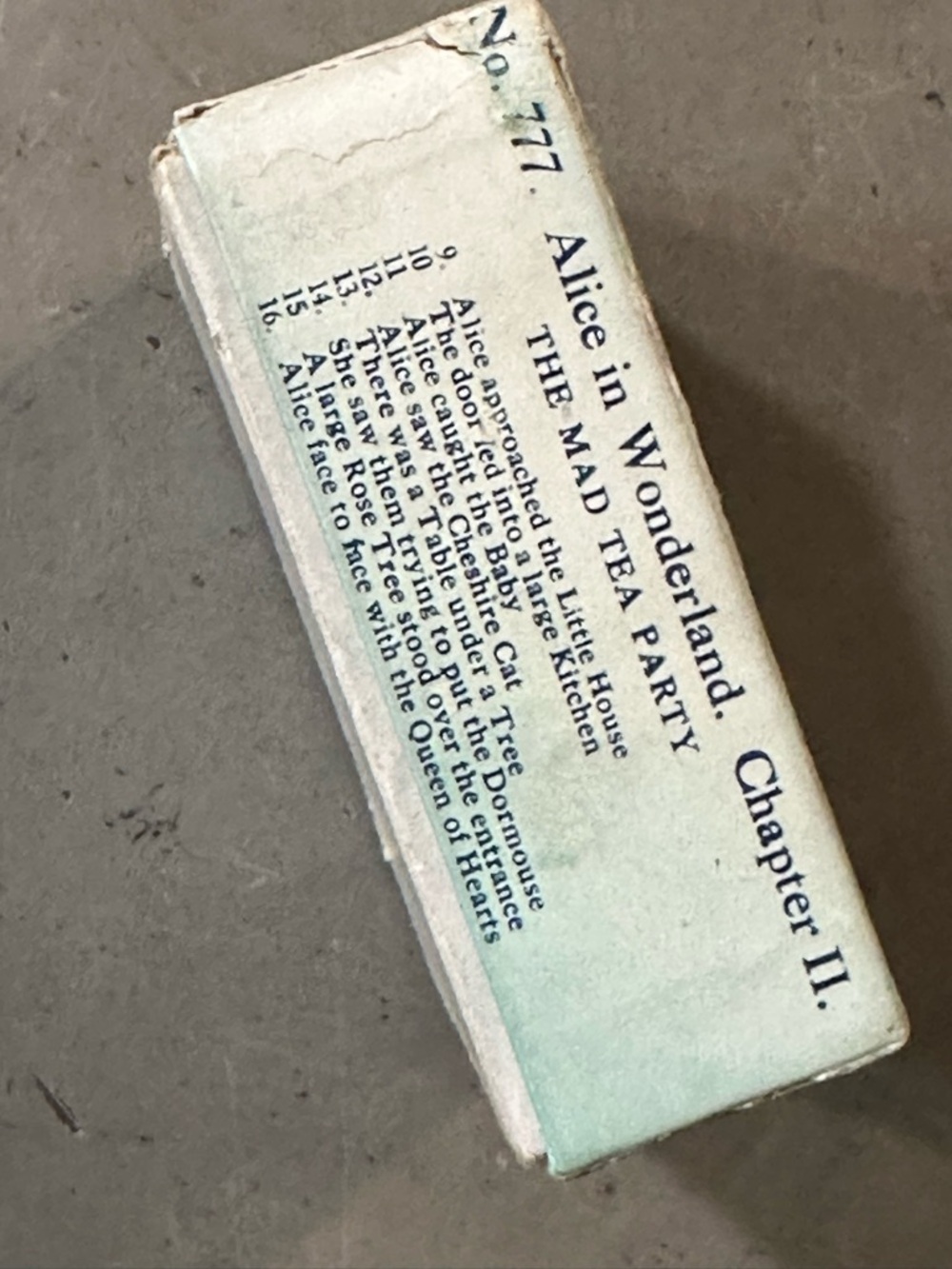 Alice in Wonderland Primus Magic Lantern Slides #777 Chapter II complete set box - Picture 5 of 16